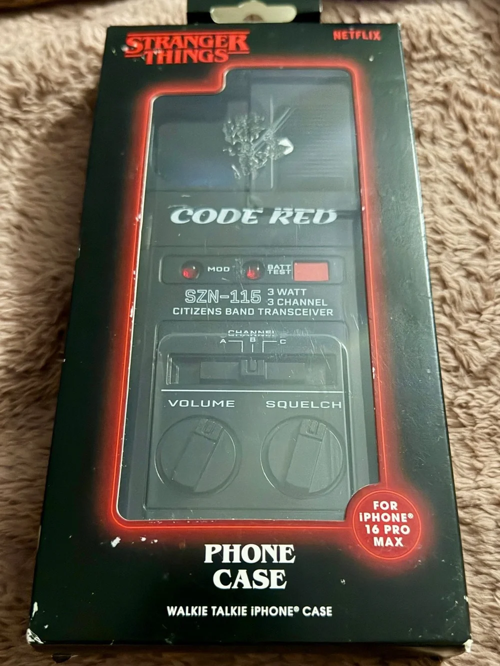 Stranger Things Fan Code Red Walkie Talkie Phone Case Apple iPhone 16 Pro Max